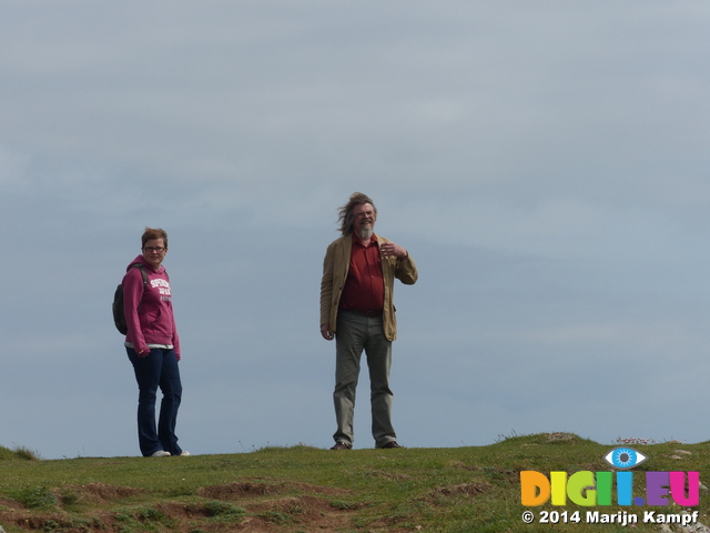 FZ005507 Jenni and Tom on Porthcawl cliffs